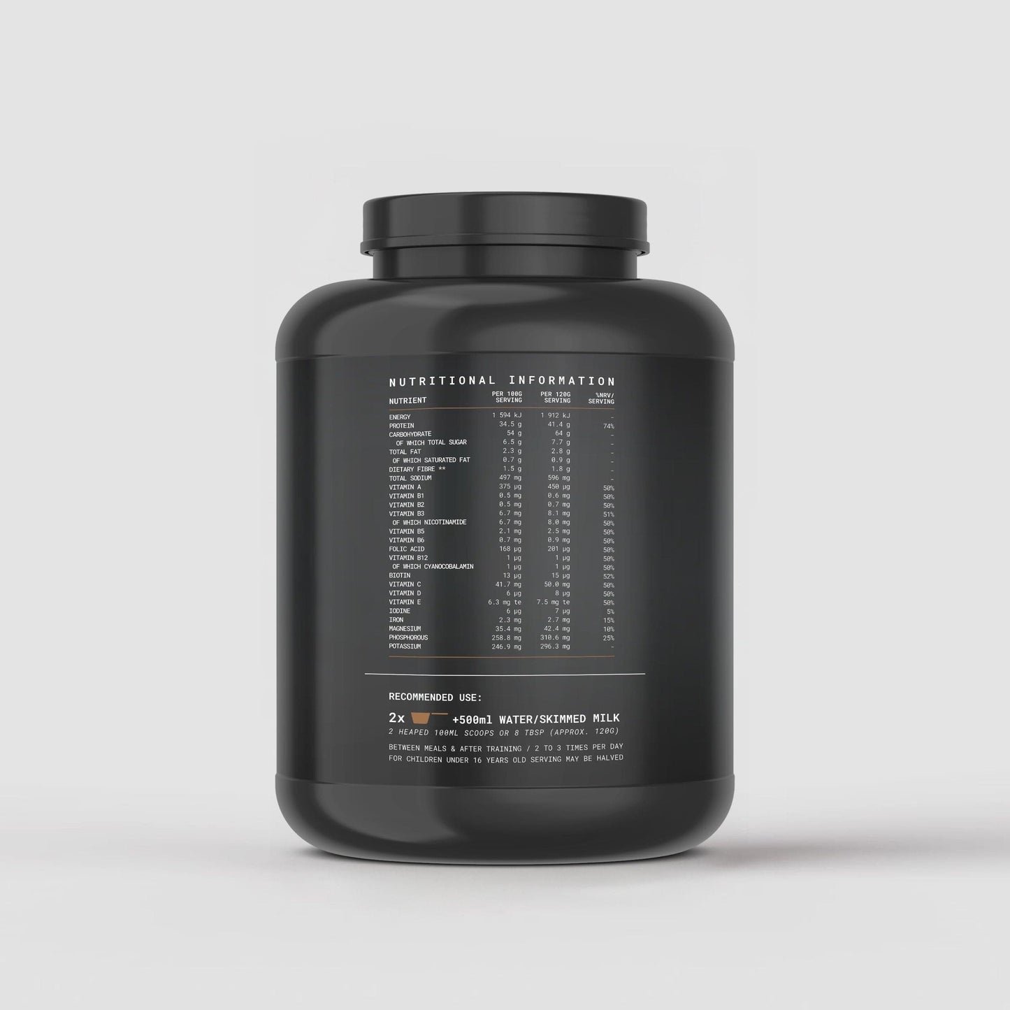 XPN Nutrition Muscle Fuel Protein container showing nutritional information for performance and recovery supplement.