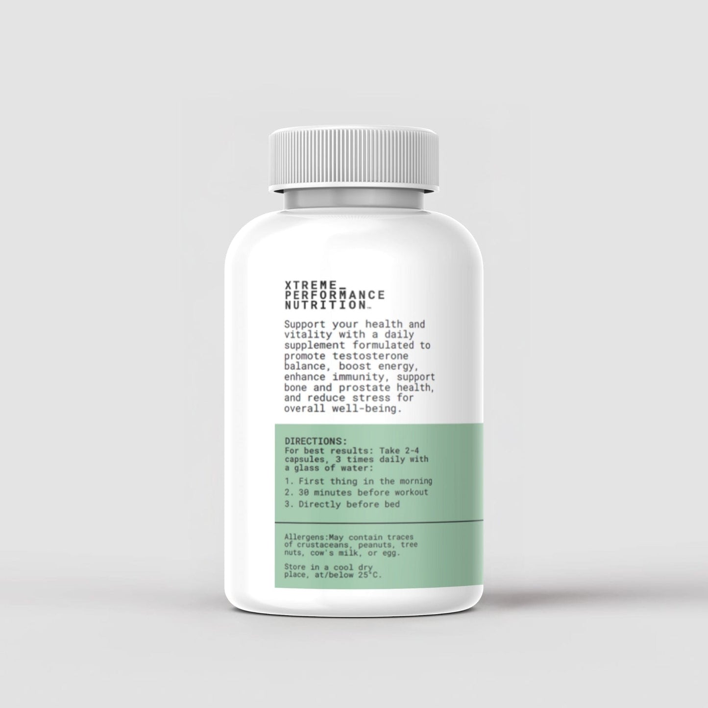 XPN Nutrition Testovantage daily health supplement bottle with 120 capsules for wellness and vitality.