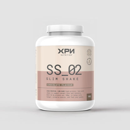 XPN Nutrition SS_02 Slim Shake in chocolate flavor, a weight management protein shake with a creamy chocolate appearance.