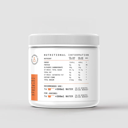 XPN Nutrition EN_UR3 Endurance Energy Mix in 500g jar, designed for performance and recovery, with vibrant packaging and scoop.