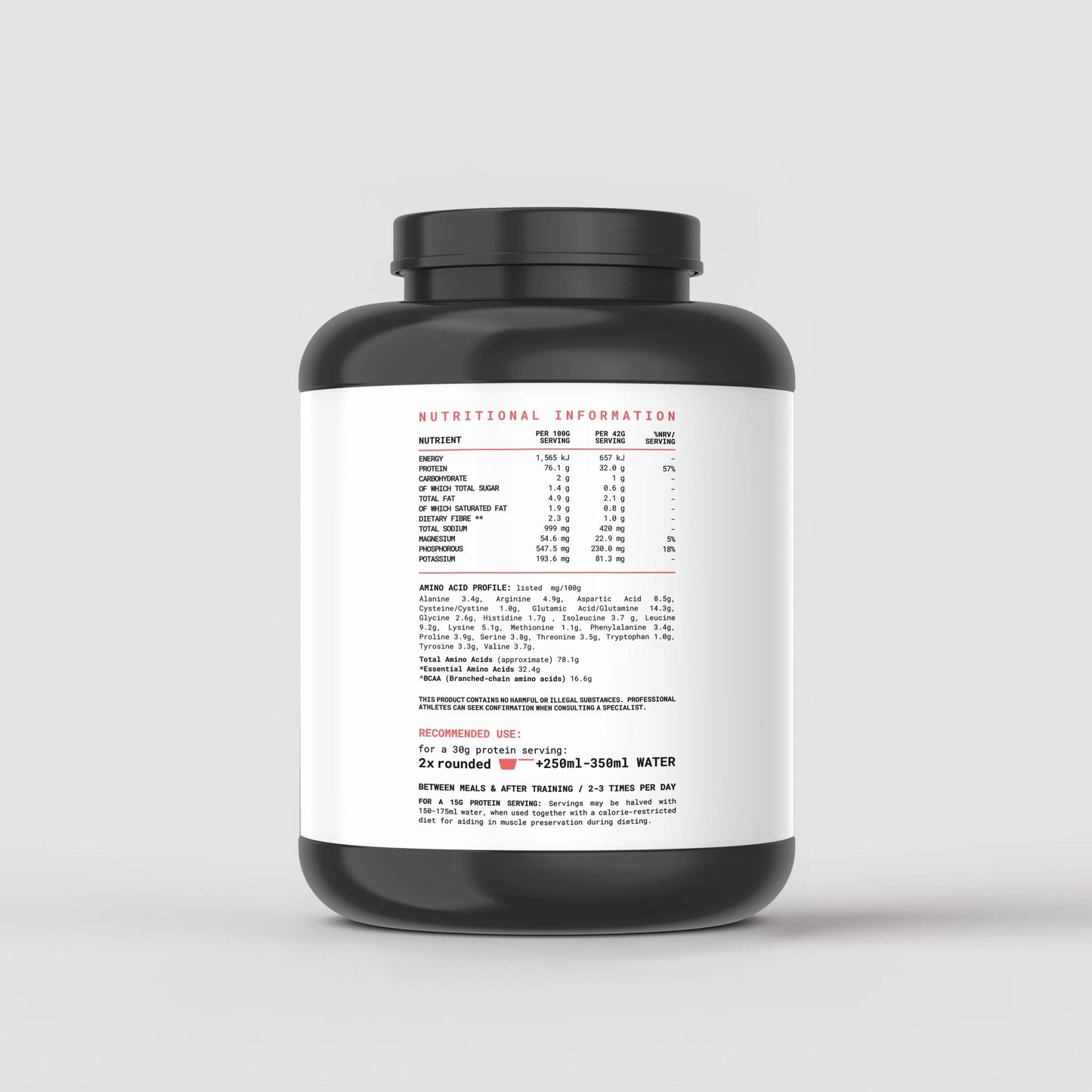 Nutritional information for XPN Nutrition LM_03 Lean Muscle Protein Shake, a performance and recovery supplement.