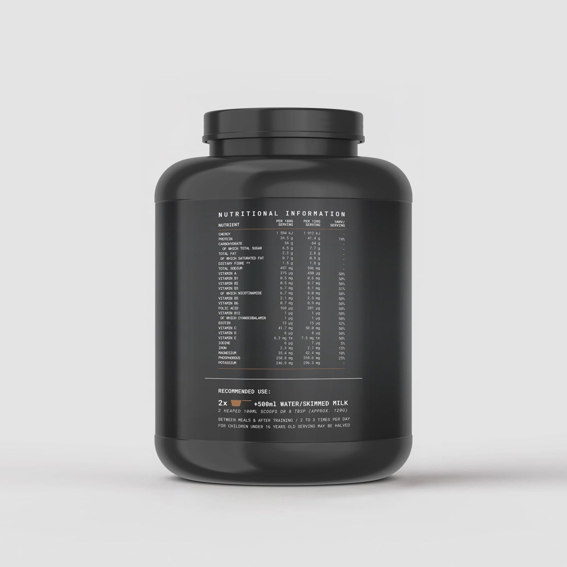 XPN Nutrition Muscle Fuel Protein container showing nutritional information for performance and recovery supplement.