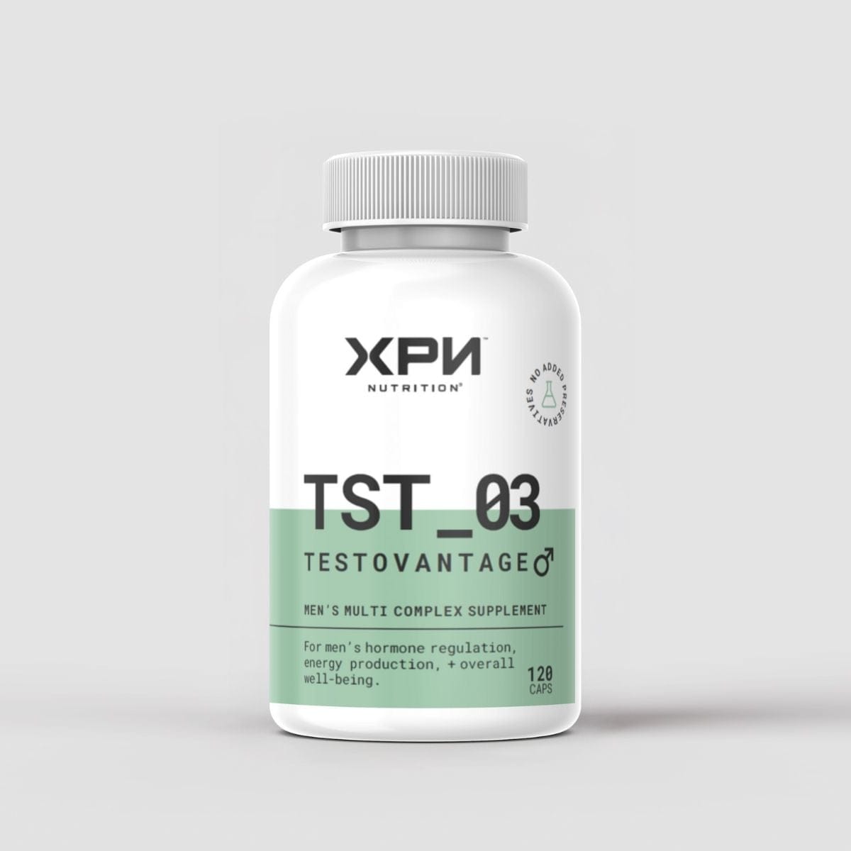 XPN Nutrition Testovantage daily health supplement bottle with 120 capsules for wellness and vitality.