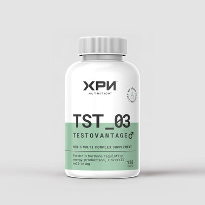 XPN Nutrition Testovantage daily health supplement bottle with 120 capsules for wellness and vitality.